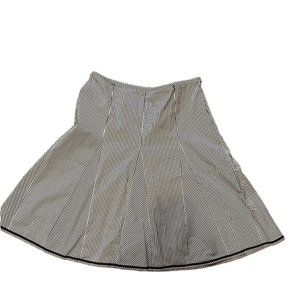 Talbots Dresses & Skirts - Womens Talbots Blue and White Pleated A-Line Midi Skirt Size 14